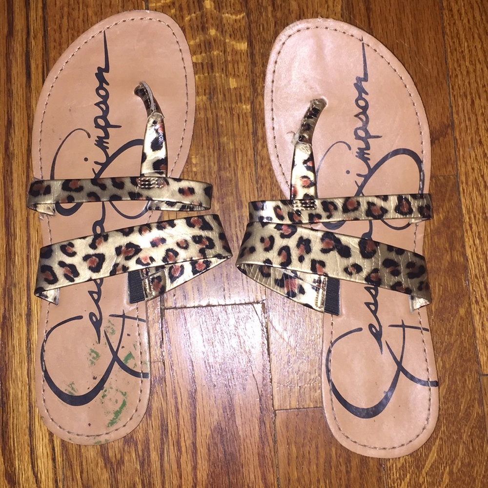 Women’s Leopard Print Sandals - Size 6